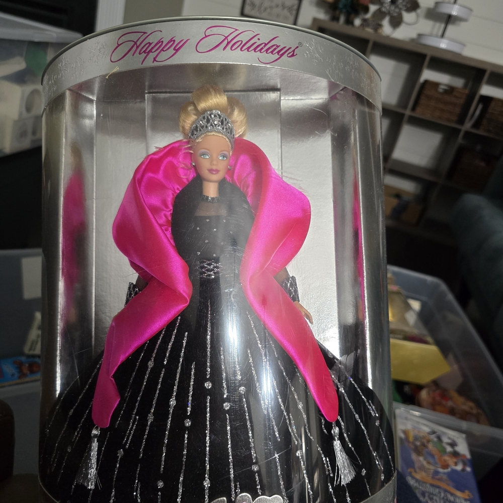 Holiday Barbie Doll with Pink and Black Gown
